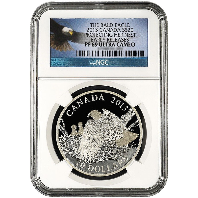 2013 $20 Silver Bald Eagle /" Returning from the Hunt/" 1-oz PF70 ER NGC REDUCED!
